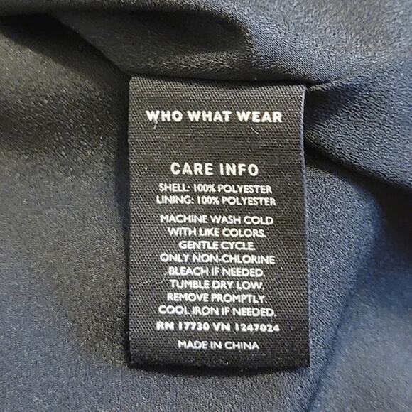 Who What Wear Black Midi Dress Crew Neck Bell Sleeve A Line Workwear Party S - Picture 15 of 16